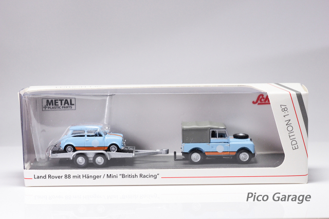 Schuco 1/87ランドローバーディフェンダー＆ミニ（Gulf）箱