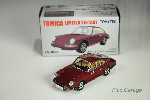 トミーテック 1/64ポルシェ911S(マルーン）箱
