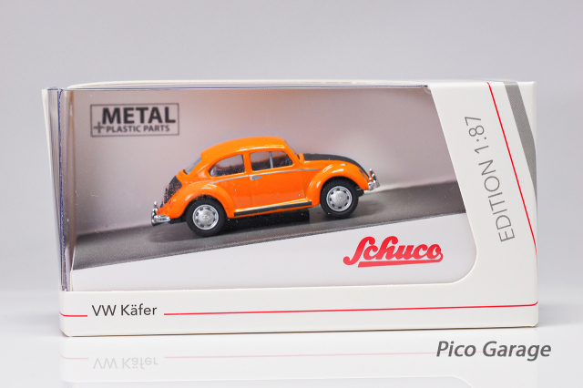 シュコー 1/87 フォルクスワーゲンビートル（オレンジ/黒）箱
