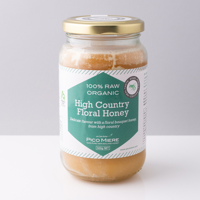 オーガニック認定 詰めたて完全非加熱 ハイカントリーフローラル生はちみつ2025 500g