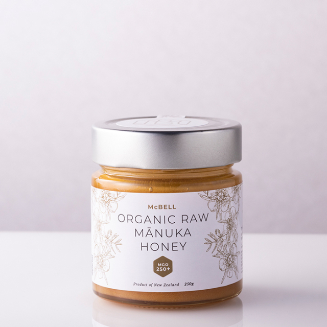 FOODEX 送料無料 【MGO250+ モノフローラルマヌカ】 マクベル オーガニック マヌカハニー 250g