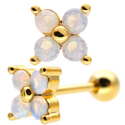 [Soeur de Nana] お花モチーフのプチジュエルフラワーバーベル/20G ALB02