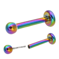 【ネジ不要/摩擦でロック】20G 18G 16G 丸玉ボールプッシュピンピアス LSP1