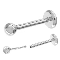 【ネジ不要/摩擦でロック】20G 18G 16G 丸玉ボールプッシュピンピアス LSP1