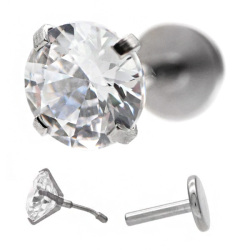 【金アレ対応】【ネジ不要/摩擦でロック】プッシュピン立爪ジュエルラブレット/14G・16G・18G LSP3