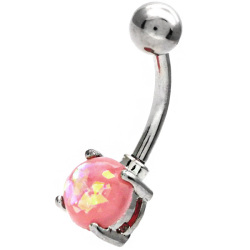 ボディピアス へそピアス グリッターオパールネイブル/14G ボディーピアス ヘソピアス NSD1908