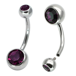 ボディピアス へそピアス ダブルジュエリーインターナルネイブル/14G ボディーピアス ヘソピアス NSI04