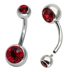 ボディピアス へそピアス ダブルジュエリーインターナルネイブル/14G ボディーピアス ヘソピアス NSI04