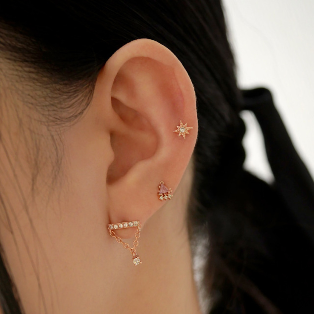 ボディピアス [Soeur de Nana] パステルトライアングルバーベル