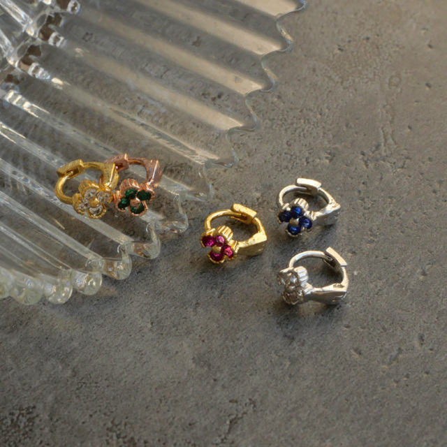 ボディピアス マイクロフラワーリングピアス/20G ボディーピアス 軟骨