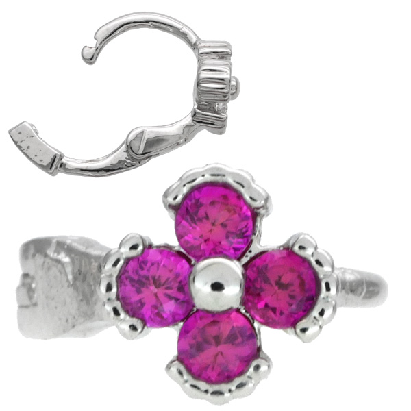 ボディピアス マイクロフラワーリングピアス/20G ボディーピアス 軟骨