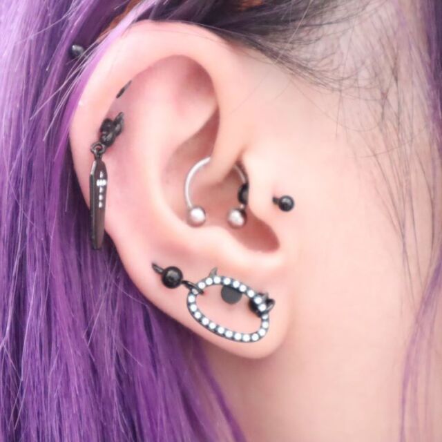 あんりゴンオリジナルブランド Anmure デビルピアス 片耳用 バーベル