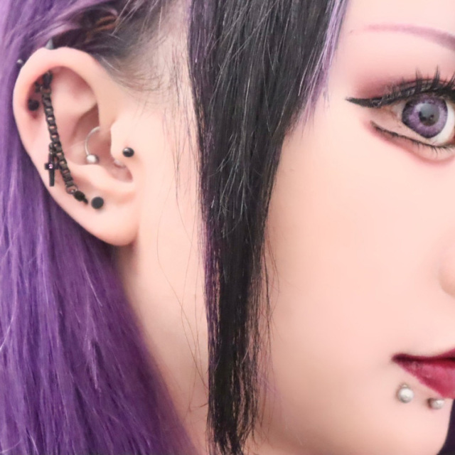 アン　ピアス あんりゴンオリジナルブランド Anmure クロスインダストリアルバーベル