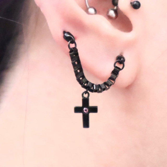 アン　ピアス あんりゴンオリジナルブランド Anmure クロスインダストリアルバーベル