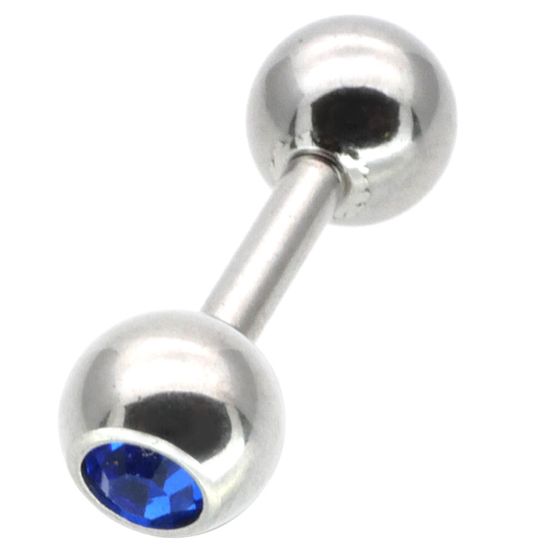 カスタム] ボディピアス ジュエルストレートバーベル/18G・16G