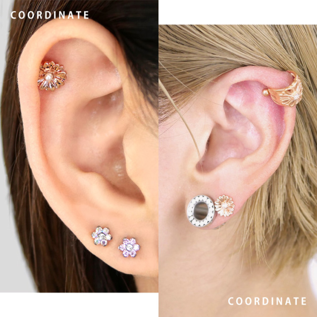 BVLA Marisol ボディピアス NINE BODY PIERCING | Helix x2 BVLA White Gold Marisol Peridot and
