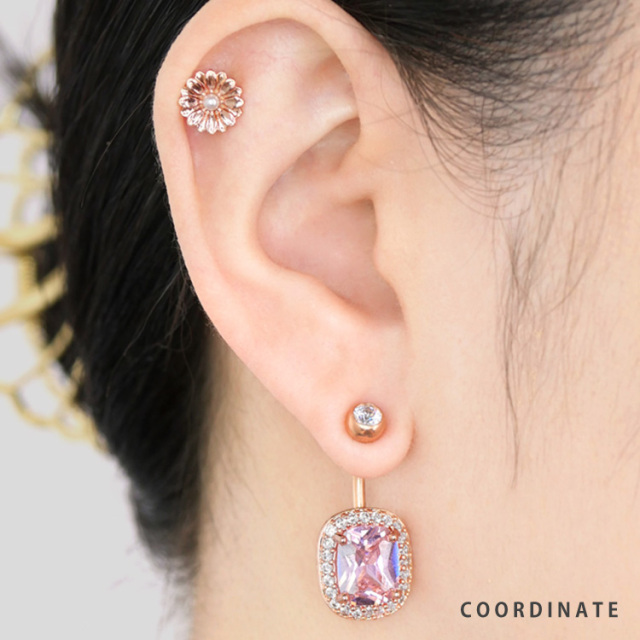 ボディピアス Soeur de Nana ローズゴールドデイジーバーベル 16G