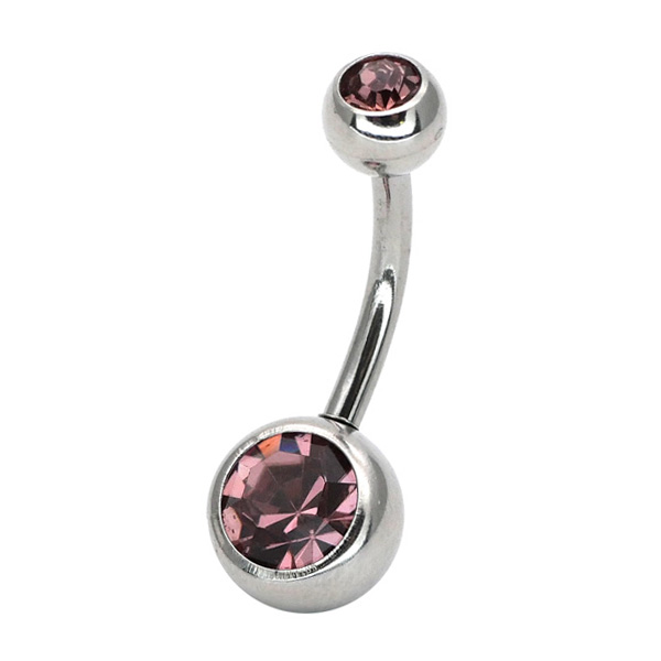 ボディピアス ダブルジュエリーネイブル/14G ボディーピアス へそ