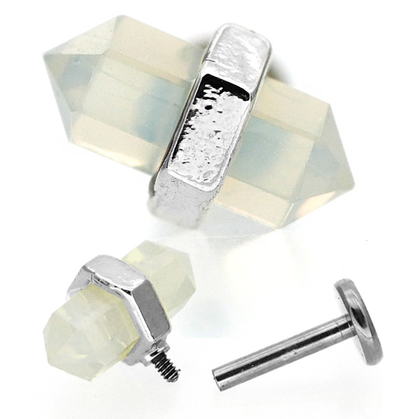 ボディピアス 水晶モチーフインターナルラブレット/18G ボディーピアス