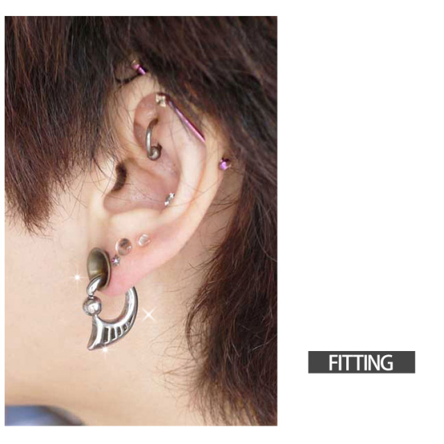 ボディピアス ノーチラスビーズリング/8G 12G ボディーピアス ラージ