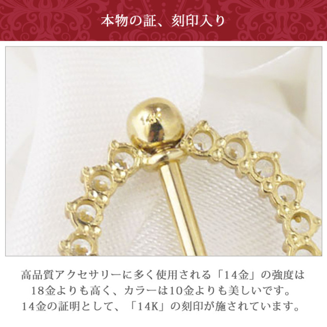 ほぼ未使用 GIVENCHY 両耳用ピアス 4G 14KT 14金 ピアス レディース チタン製ポスト 両耳用 キュービック