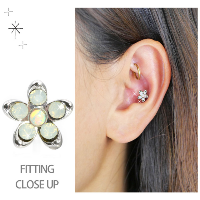 NANA'S☆ピアス ボディピアス [Soeur de Nana] ビンテージフラワーバーベル/16G
