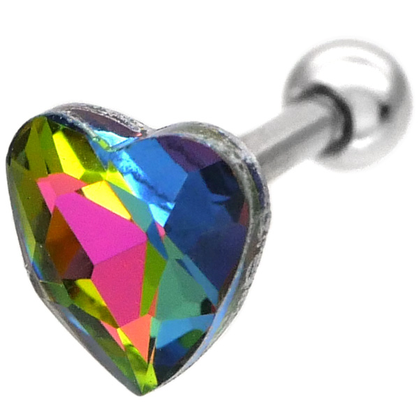 ボディピアス 16G Soeur de Nana カラフルハートバーベル ストレート