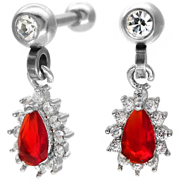 ボディピアス クラシカルペアシェイプジュエルバーベル/16G ボディー