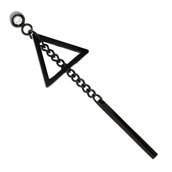 ボディピアス バーアンドトライアングルピアス ストレート