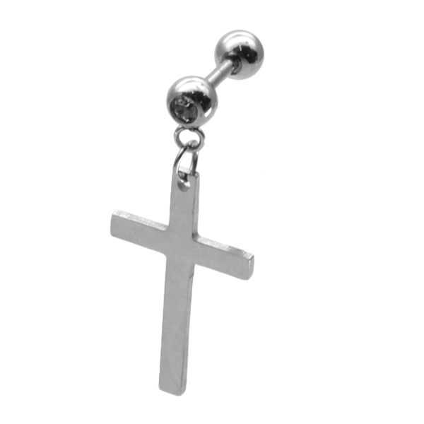 ボディピアス フラットクロスチャームバーベル 16G ボディーピアス