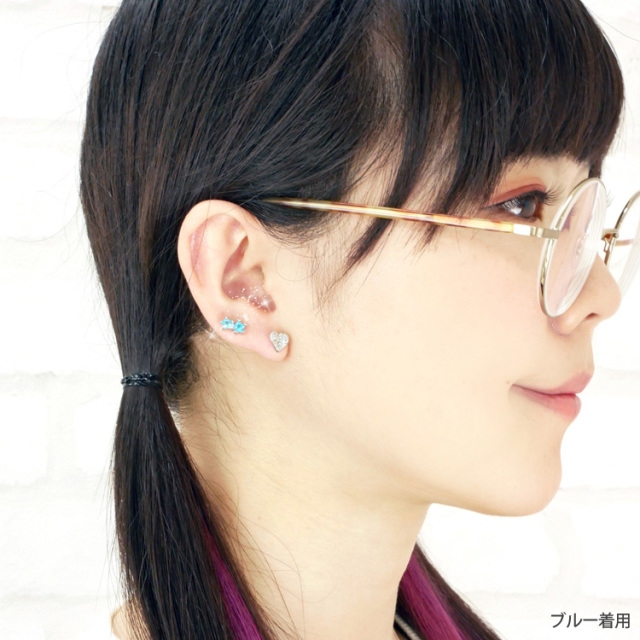 ボディピアス ダブルスタージュエルインターナルラブレット/16G