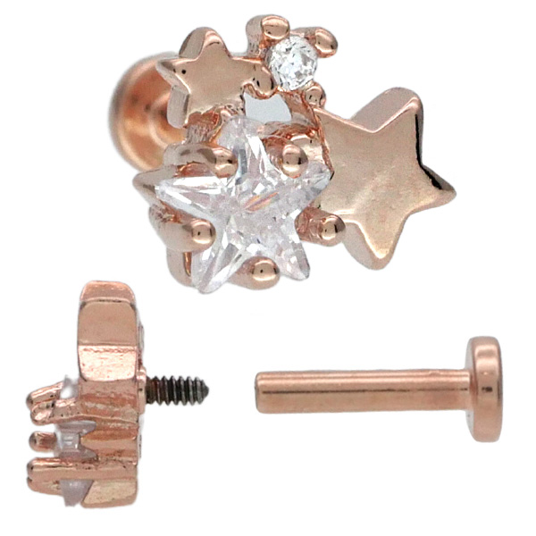 ボディピアス スターリースカイジュエルインターナルラブレット/16G