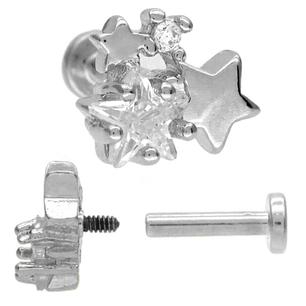 ボディピアス スターリースカイジュエルインターナルラブレット/16G