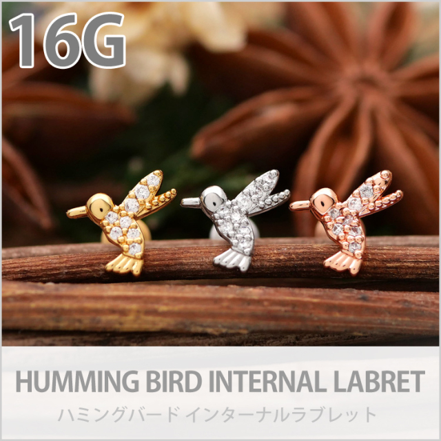 ボディピアス ハミングバードインターナルラブレット/16G ボディー