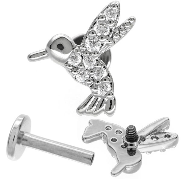 ボディピアス ハミングバードインターナルラブレット/16G ボディー