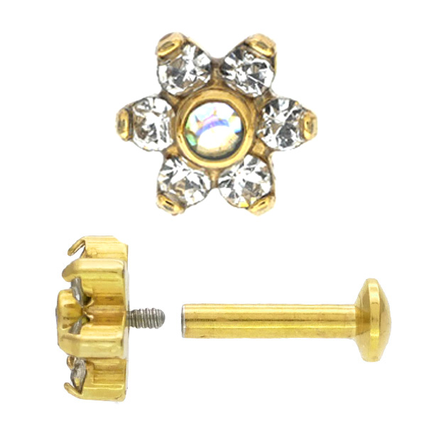 ボディピアス お花モチーフのハニーフラワーラブレット/16G ボディー