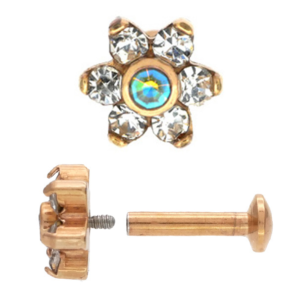 ボディピアス お花モチーフのハニーフラワーラブレット/16G