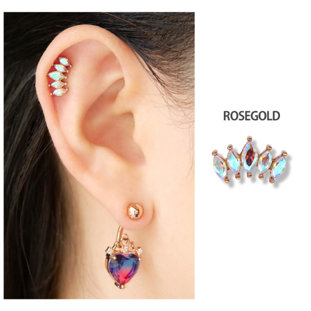 ボディピアス マーキーズカットインターナルラブレット/16G