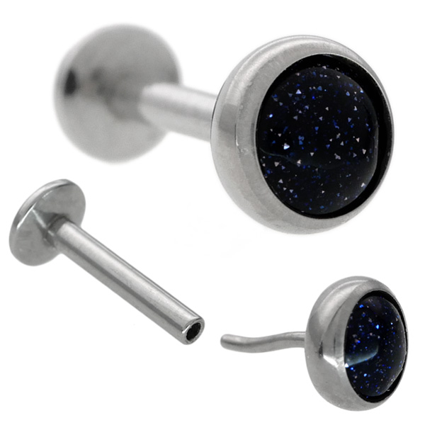 ピアス 20G 18G 16G つけっぱなしにおすすめ 天然石ベゼルセット