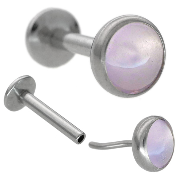 ピアス 20G 18G 16G つけっぱなしにおすすめ 天然石ベゼルセット