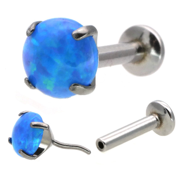 ピアス 20G 18G 16G つけっぱなしにおすすめ プッシュピン立爪ジュエル