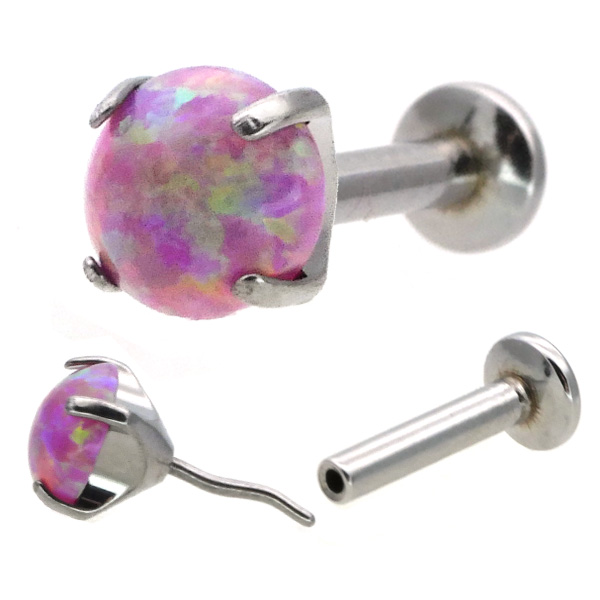 ピアス 20G 18G 16G つけっぱなしにおすすめ プッシュピン立爪ジュエル