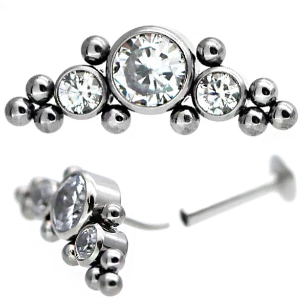 ピアス 20G 18G 16G つけっぱなしにおすすめ ジュエル＆ボール