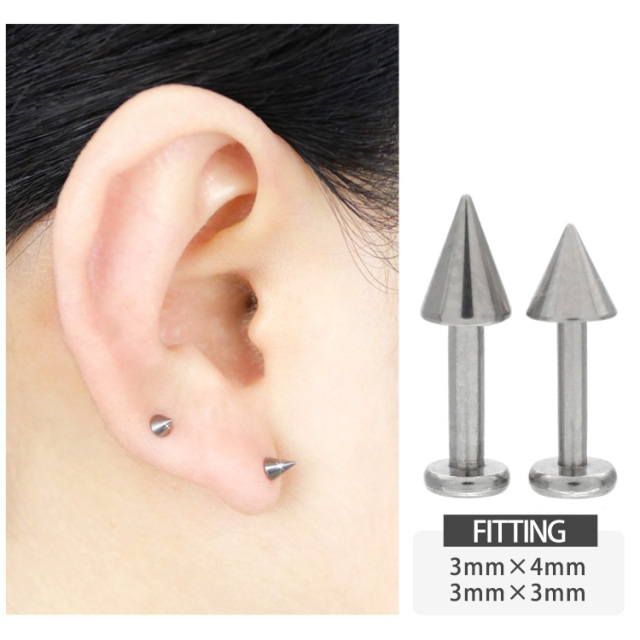 ピアス 20G 18G 16G つけっぱなしにおすすめ スパイクプッシュ