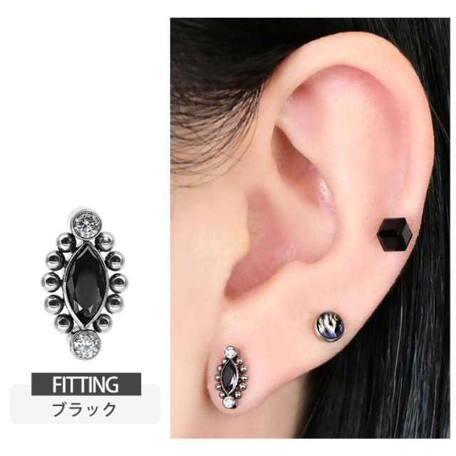 ピアス 20G 18G 16G つけっぱなしにおすすめ マーキーズストーン
