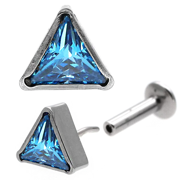 ピアス 20G 18G 16G つけっぱなしにおすすめ トライアングルジュエル