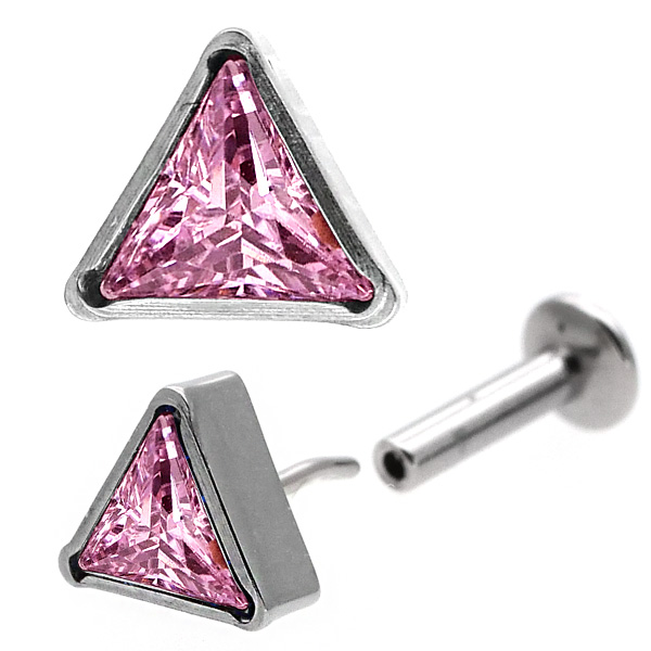 ピアス 20G 18G 16G つけっぱなしにおすすめ トライアングルジュエル