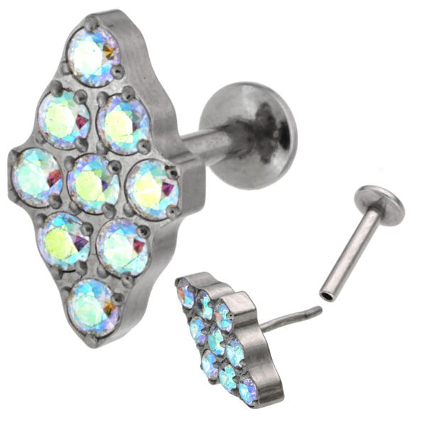 ピアス 20G 18G 16G つけっぱなしにおすすめ ダイヤモンドパヴェ