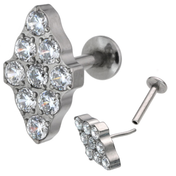ピアス 20G 18G 16G つけっぱなしにおすすめ ダイヤモンドパヴェ