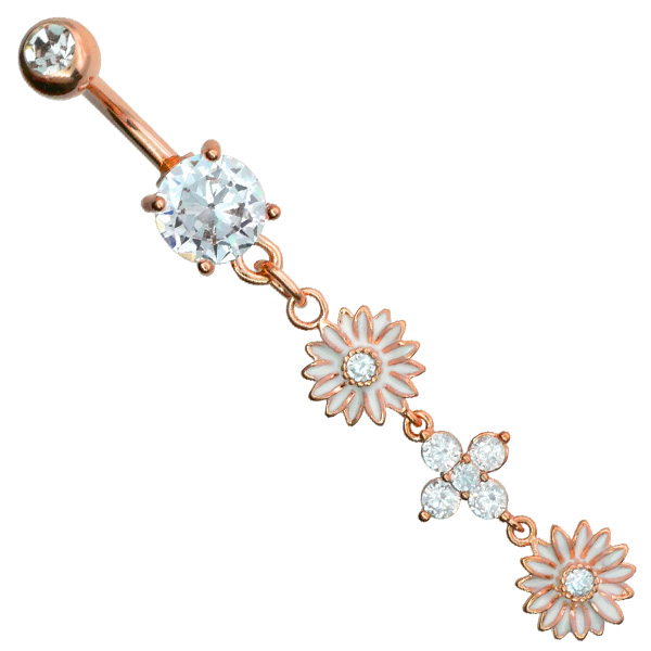 お花モチーフのロングデイジーチャームネイブル